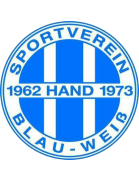 Blau-Weiß Hand Formation